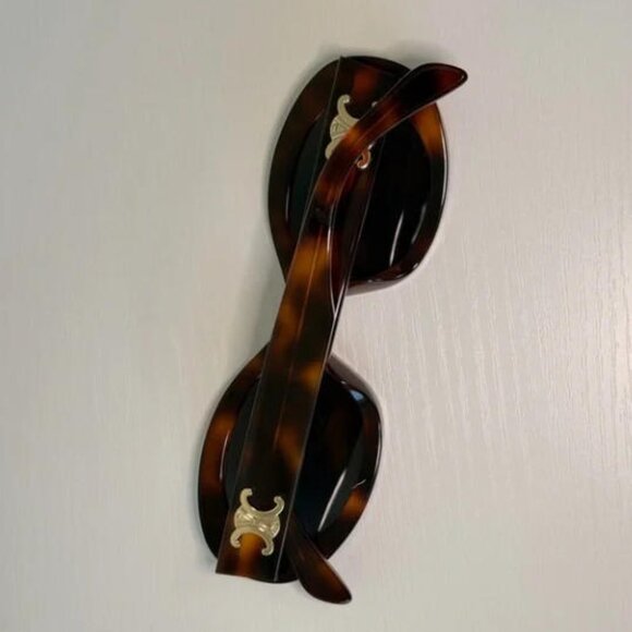 Celine Women CL40194U Triomphe Oval Sunglasses Brown Frame / Gray Lens - Picture 8 of 10